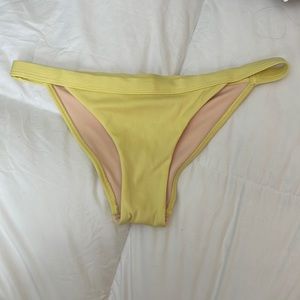Pacsun Yellow Ribbed Bikini Bottoms